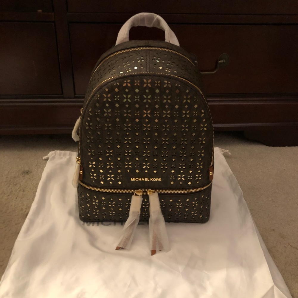 NWT Michael Kors Perforated Rhea Backpack